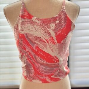 Old Navy Red and Pink Abstract Camisole